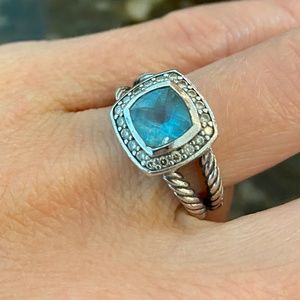 David Yurman Petite Albion Ring -  Blue Topaz